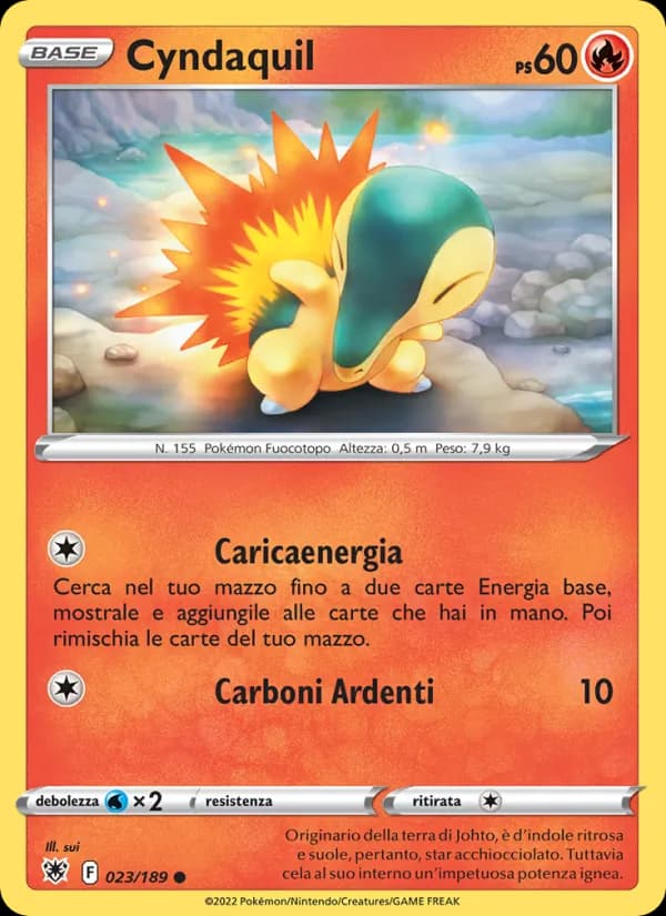 Cyndaquil card in Italian
