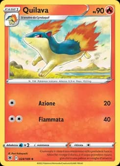 Quilava card in Italian