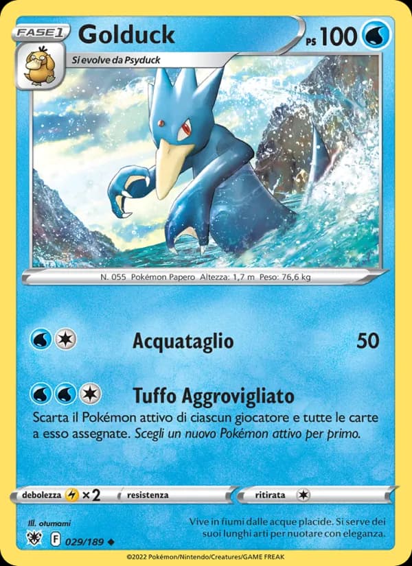 Golduck card in Italian