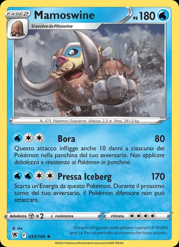 Mamoswine card in Italian