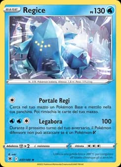 Regice card in Italian