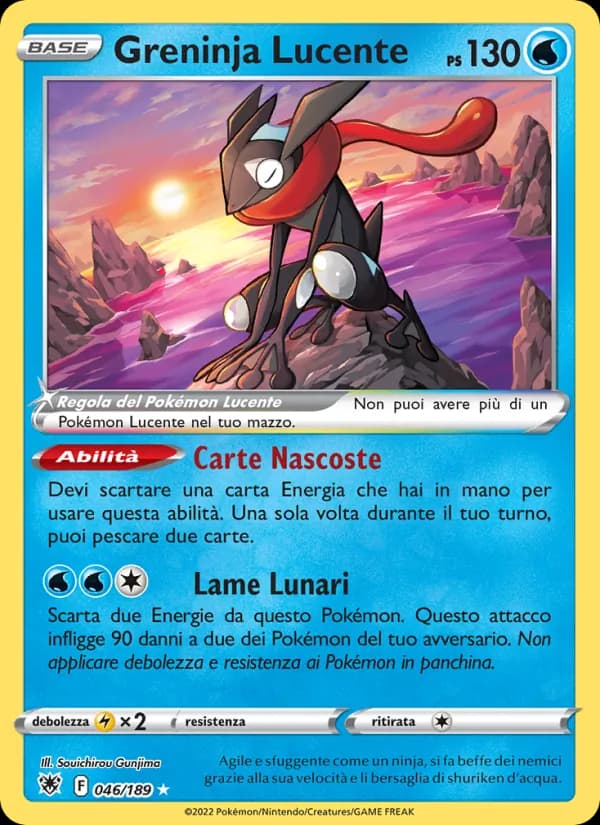 Greninja Lucente card in Italian