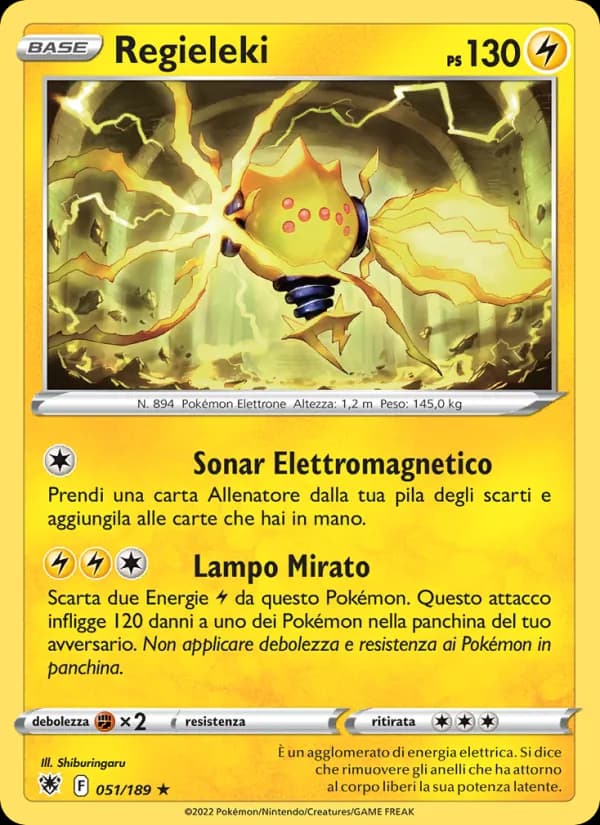Regieleki card in Italian