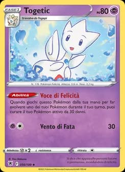 Togetic card in Italian