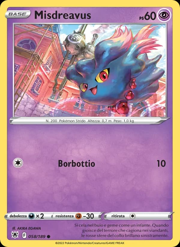 Misdreavus card in Italian