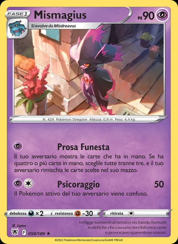 Mismagius card in Italian