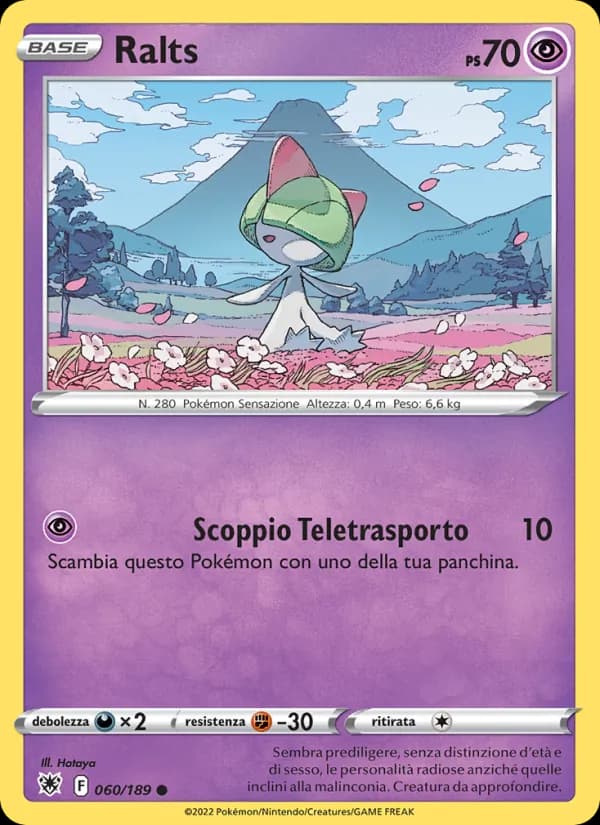 Ralts card in Italian
