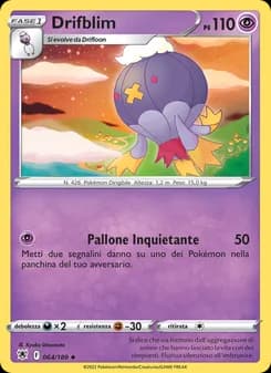 Drifblim card in Italian