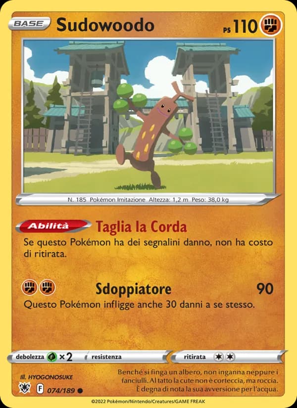 Sudowoodo card in Italian