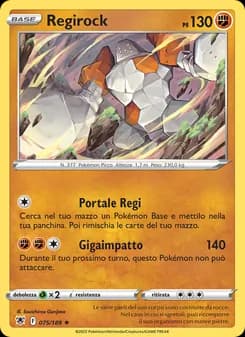 Regirock card in Italian