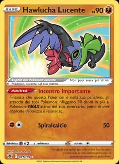 Hawlucha Lucente card in Italian