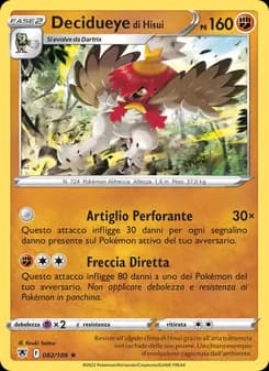 Decidueye di Hisui card in Italian