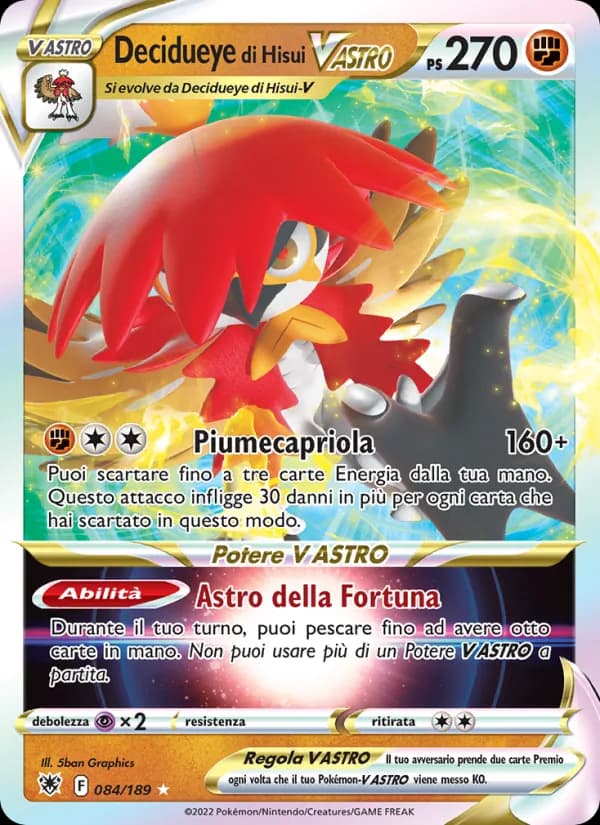 Decidueye di Hisui V ASTRO card in Italian