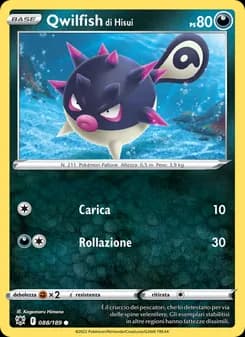 Qwilfish di Hisui card in Italian