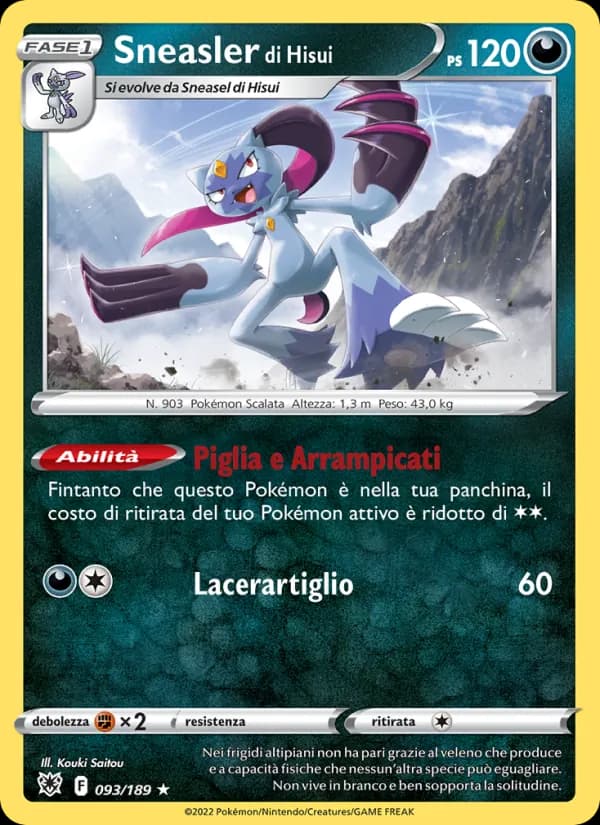 Sneasler di Hisui card in Italian