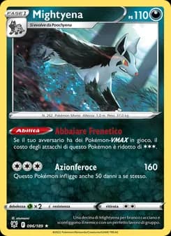 Mightyena card in Italian