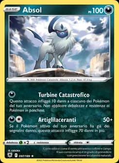 Absol card in Italian