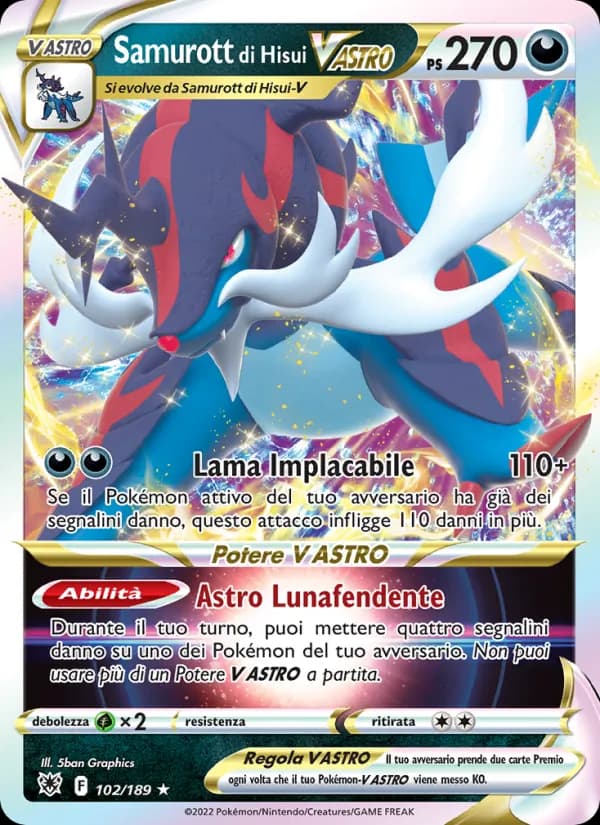 Samurott di Hisui V ASTRO card in Italian