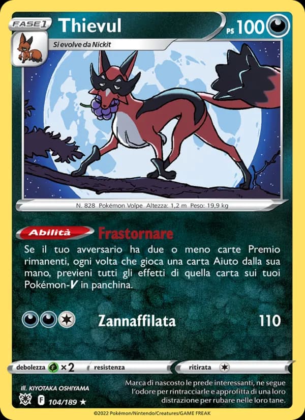 Thievul card in Italian