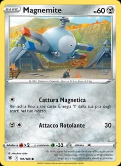 Magnemite card in Italian