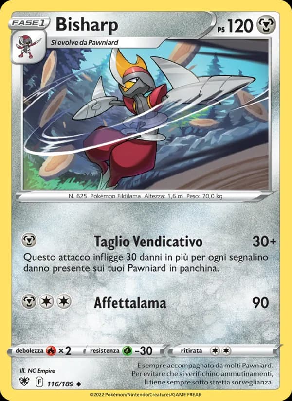 Bisharp card in Italian