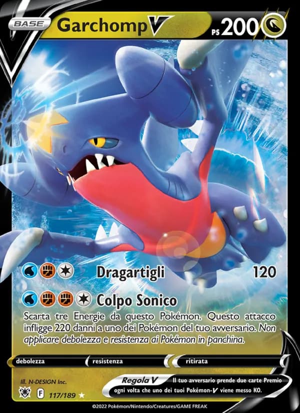 Garchomp V card in Italian