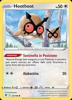 Hoothoot card in Italian
