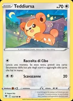 Teddiursa card in Italian