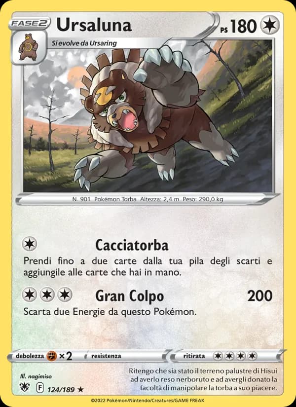 Ursaluna card in Italian