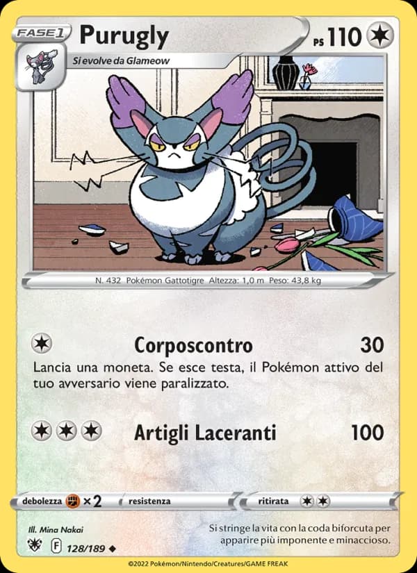 Purugly card in Italian