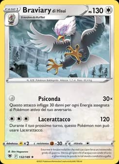 Braviary di Hisui card in Italian