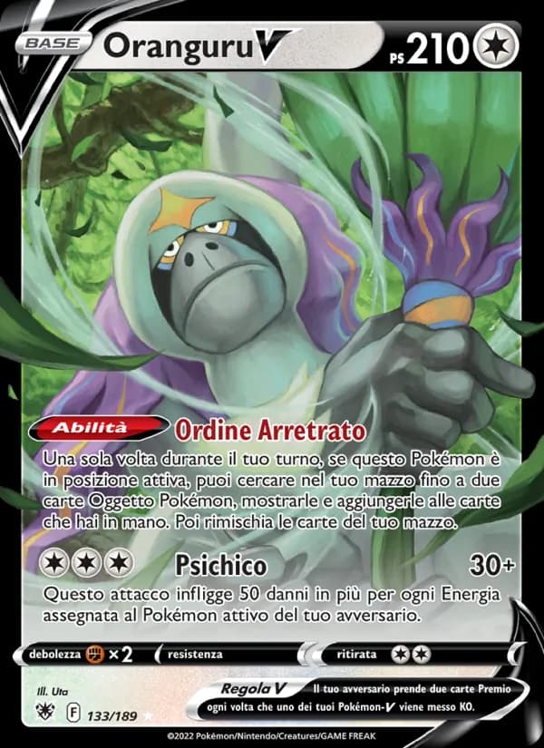 Oranguru V card in Italian