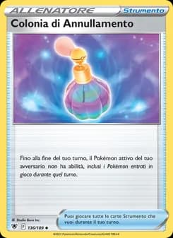 Colonia di Annullamento card in Italian