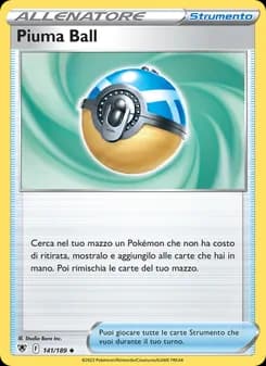 Piuma Ball card in Italian
