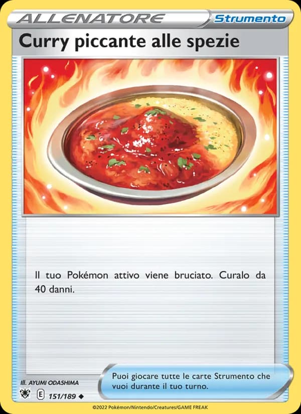 Curry piccante alle spezie card in Italian