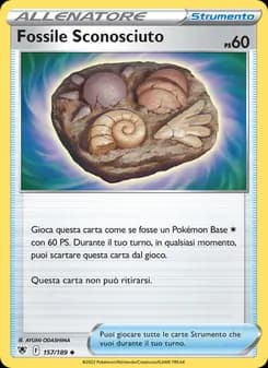 Fossile Sconosciuto card in Italian
