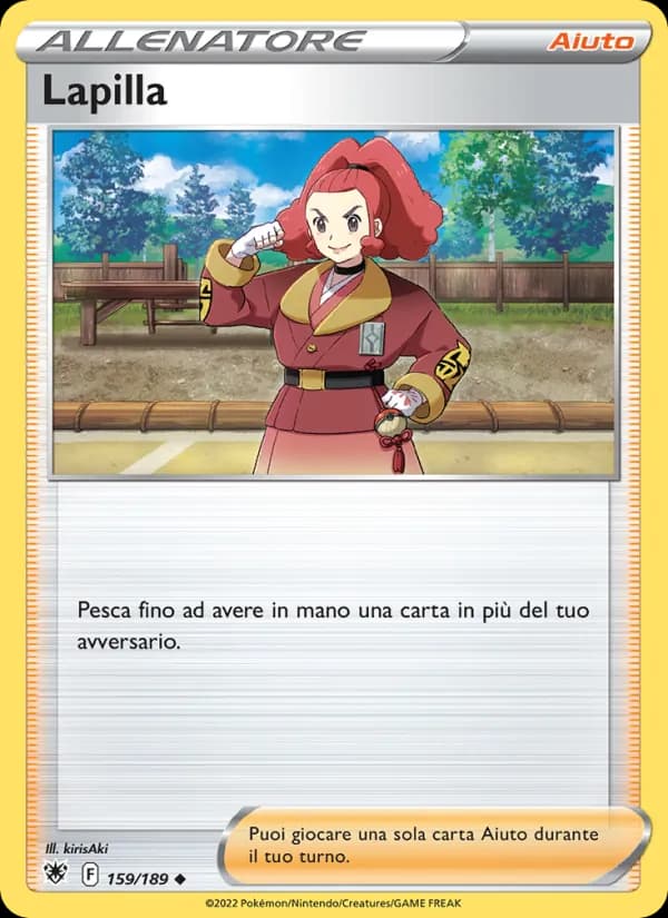 Lapilla card in Italian