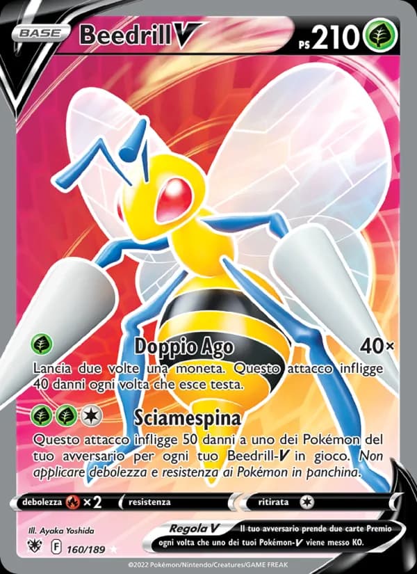 Beedrill V card in Italian