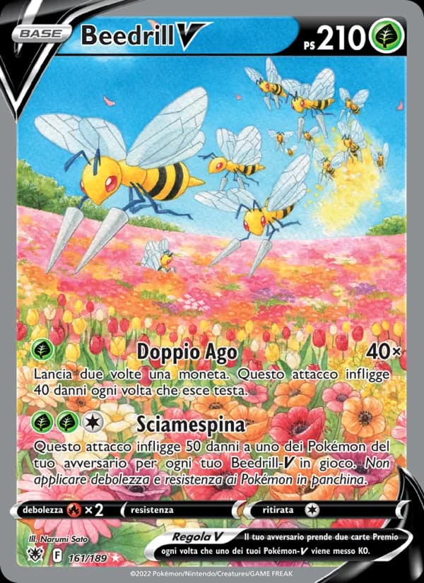 Beedrill V card in Italian