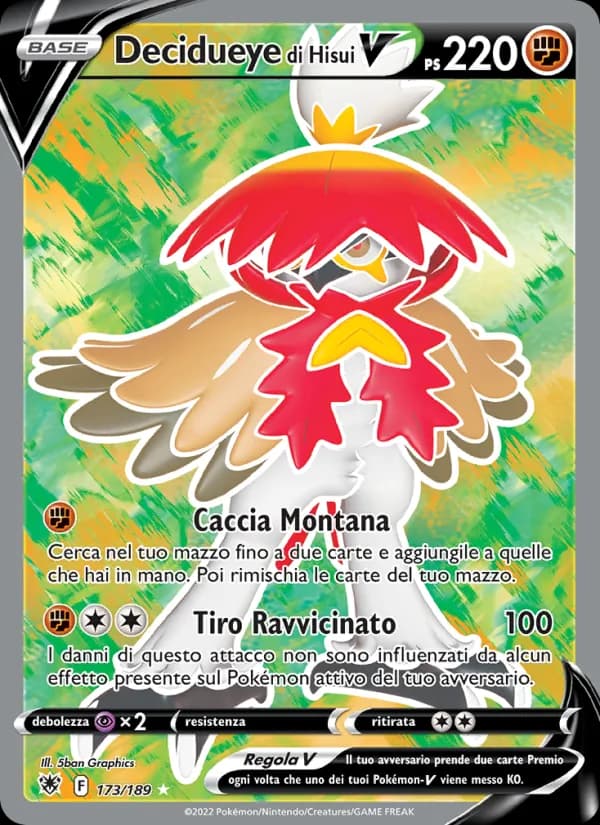 Decidueye di Hisui V card in Italian