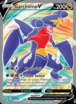Garchomp V card in Italian