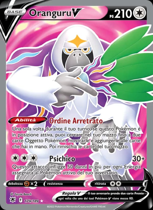 Oranguru V card in Italian