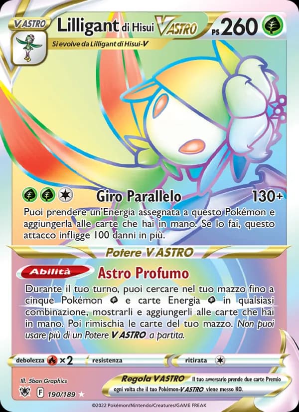 Lilligant di Hisui V ASTRO card in Italian