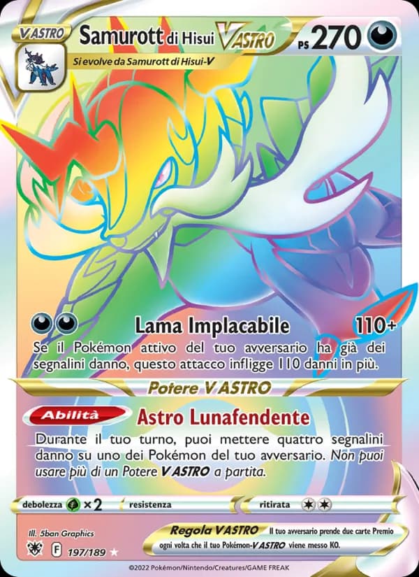 Samurott di Hisui V ASTRO card in Italian