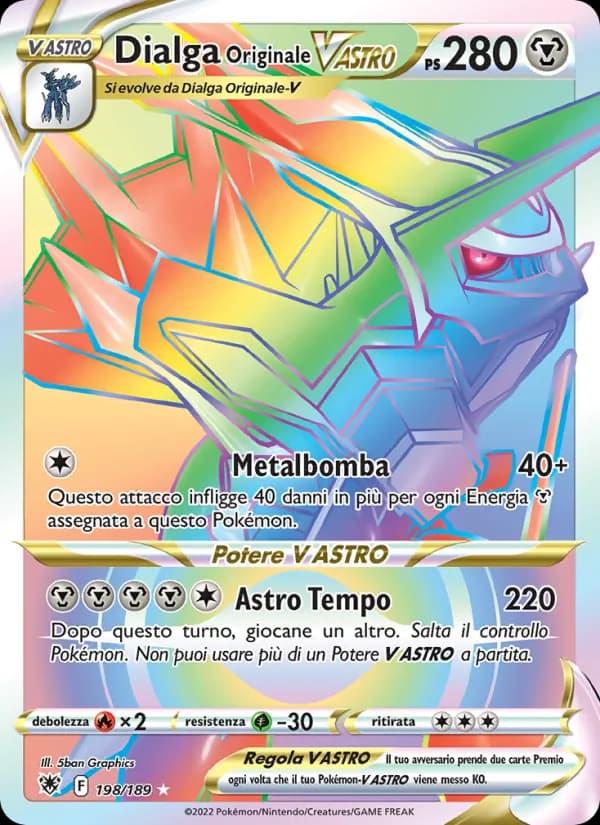 Dialga Originale V ASTRO card in Italian