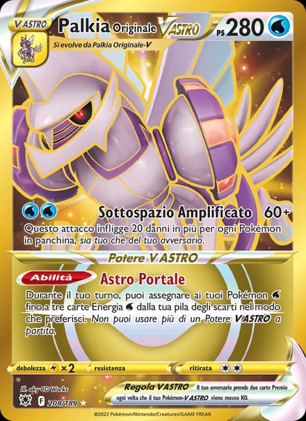 Palkia Originale V ASTRO card in Italian