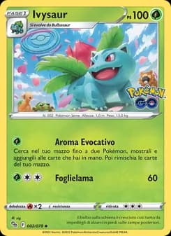 Ivysaur card in Italian