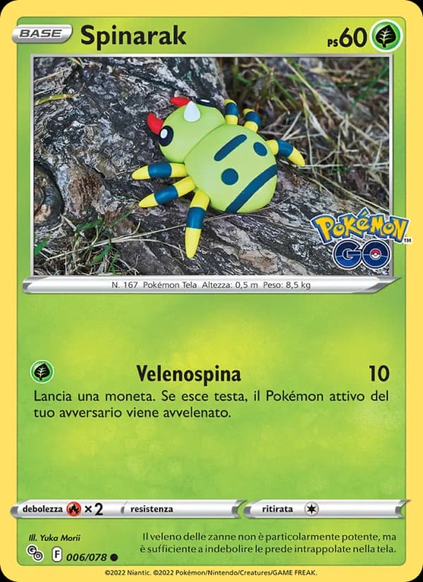 Spinarak card in Italian