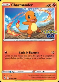 Charmander card in Italian