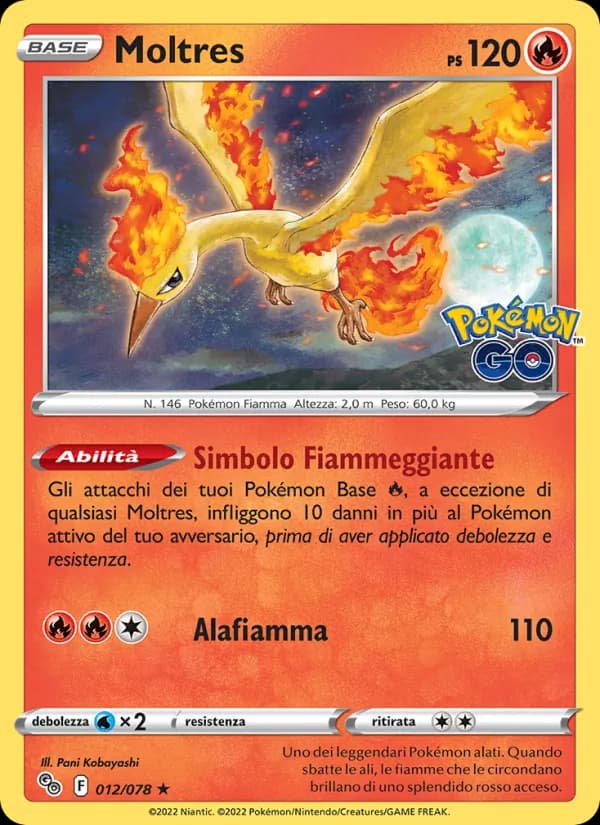 Moltres card in Italian